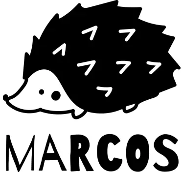 Autocollant animal de compagnie personnalisation hérisson - TenStickers