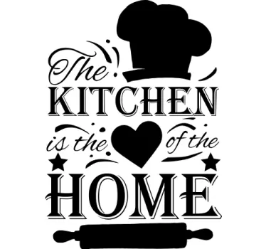 Sticker Déco Maison La cuisine est le cœur de la maison - TenStickers