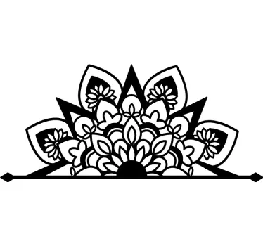 stickers voiture fleurs Beau style de fleur de mandala - TenStickers