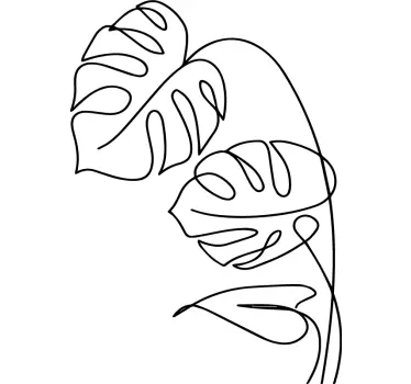 Sticker Plante Verte Monstres abstraits - TenStickers