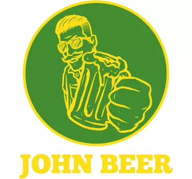 Sticker voiture emblème passionné de bière - TenStickers