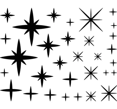 Sticker Mural Espace étoiles minimalistes - TenStickers