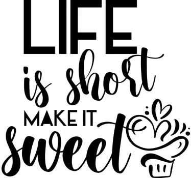 Sticker citation la vie est douce - TenStickers