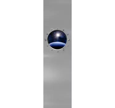 Sticker de Porte Effet optique vues vers l'univers - TenStickers