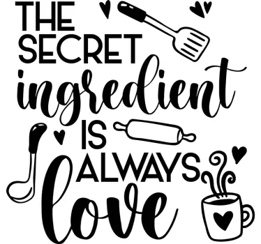 Sticker Maison ustensiles cuisine et l'ingrédient secret - TenStickers