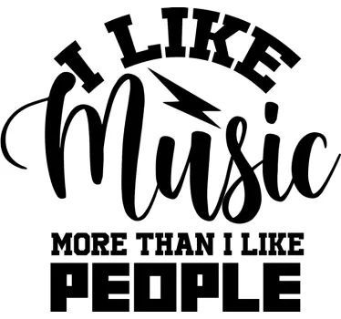 Sticker Mural Note de Musique avec inscription   - TenStickers
