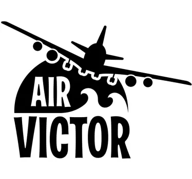 Sticker Mural Chambre Ado Avion avec nom - TenStickers
