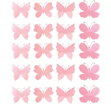 Sticker Mural Papillon Papillons roses - TenStickers