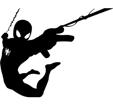 Sticker Mural Super Héro Silhouette spiderman - TenStickers