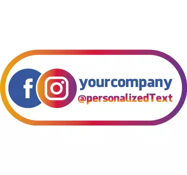 Sticker vitrine personnalisé Instagram Facebook - TenStickers