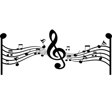 Sticker Mural Musique Classique Clé de sol - TenStickers