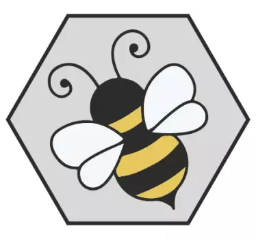 Sticker Mural Insecte Abeille de dessin animé classique - TenStickers