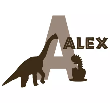 stickers muraux dinosaure Initiale avec des dinosaures - TenStickers