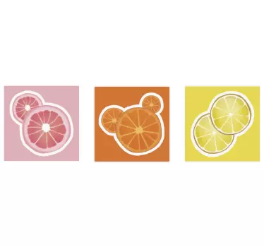 Sticker fruit motifs de fruits citriques - TenStickers