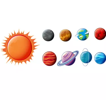 Sticker Mural Espace Système solaire - TenStickers
