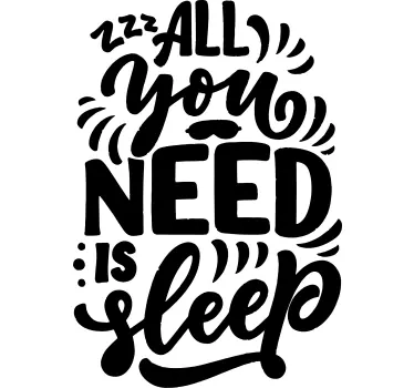 Sticker Mural Texte Vendeur et bonne nuit - TenStickers