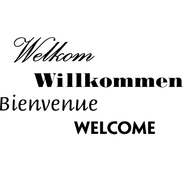 Sticker Texte Bienvenue dans différentes langues - TenStickers