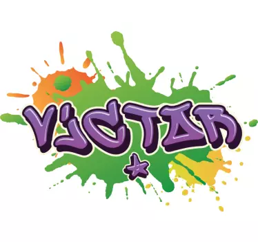 Autocollant Urbain Tourbillon de nom de graffiti - TenStickers