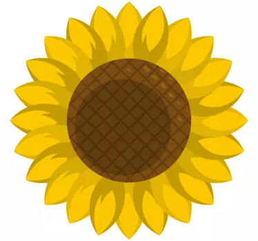 Sticker voiture fleur de tournesol - TenStickers