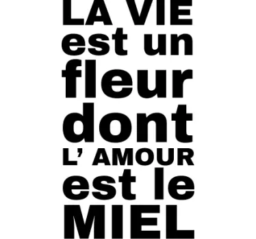 Sticker de Motivation Citation de miel - TenStickers