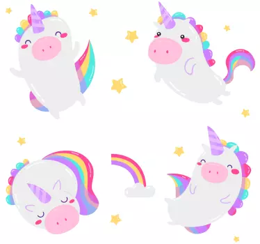 Sticker Mural Nuit des licornes - TenStickers
