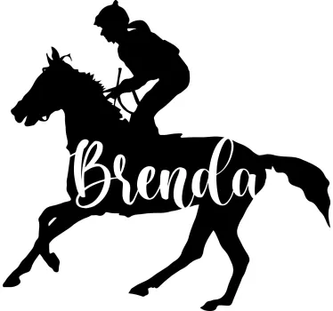 Stickers cheval Jockey personnalisé - TenStickers