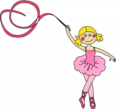 Sticker enfant ballerine fillette - TenStickers