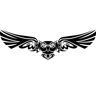 Autocollant Voiture Hibou tribal - TenStickers