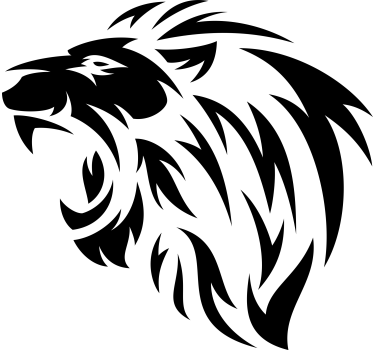 Sticker voiture profil de lion tribal - TenStickers