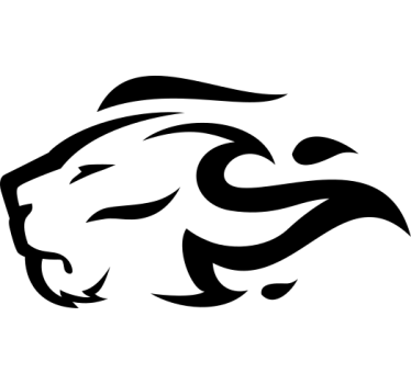Autocollant Voiture Silhouette de la flamme du lion - TenStickers