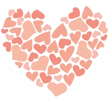 Autocollant Forme fait de coeurs - TenStickers