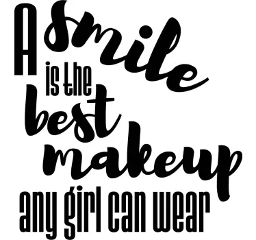 Sticker citation citation inspirante sur le sourire - TenStickers