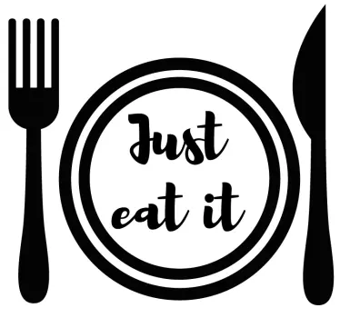 Sticker Mural Cuisine Il suffit de le manger  - TenStickers