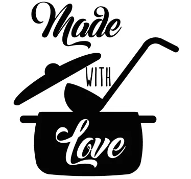Sticker Mural Cuisine faite avec amour - TenStickers