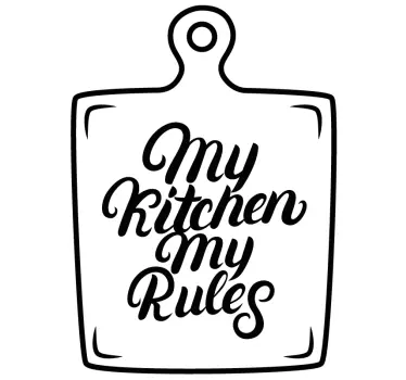 Sticker Mural Cuisine Ma cuisine mes règles - TenStickers