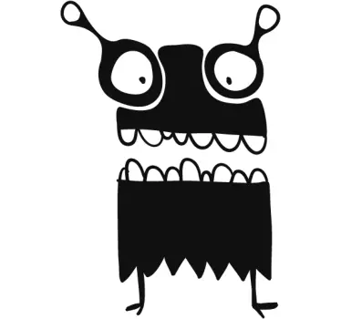 Sticker espace alien noir - TenStickers