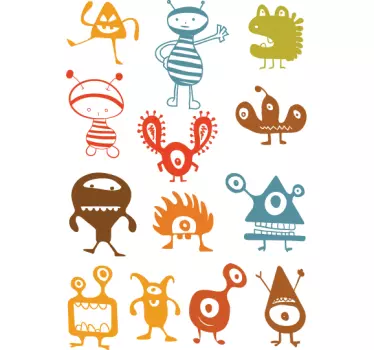 Sticker espace kit d'aliens - TenStickers