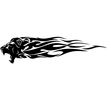 Autocollant Voiture Lion tribal - TenStickers