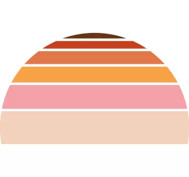 Sticker tête de lit soleil des années 70 - TenStickers