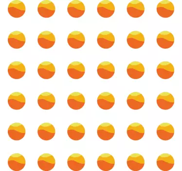 Autocollant Geometrique Feuille de sticker soleil des années 70 - TenStickers