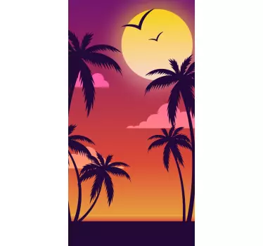 stickers samsung couchers de soleil années 70 - TenStickers