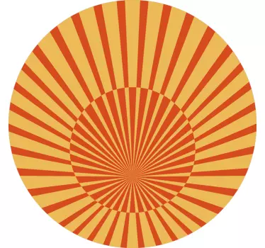 Autocollant Geometrique Soleil des années 70 - TenStickers