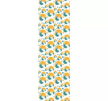 Sticker pour Frigo Soleil et vagues - TenStickers
