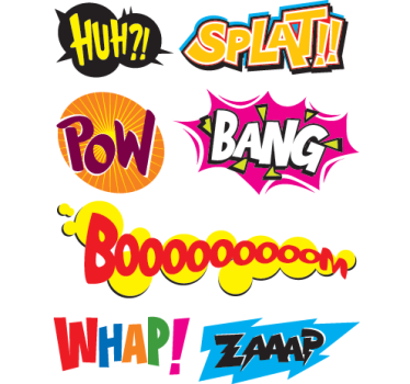 Sticker enfant onomatopées BD - TenStickers