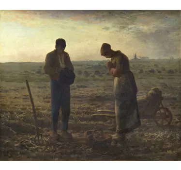 Sticker mural Angelus de Millet - TenStickers