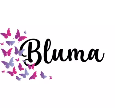 Sticker citation nom de papillon personnalisable - TenStickers