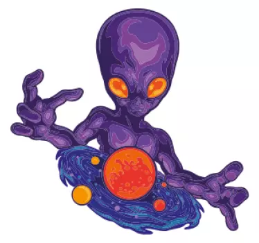 Sticker Mural Espace Extraterrestre et son univers - TenStickers