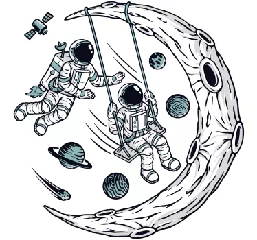 Sticker Mural Espace L'univers est mon terrain de jeu - TenStickers