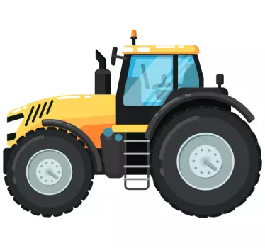 Sticker Mural Jouet Tracteur jaune - TenStickers