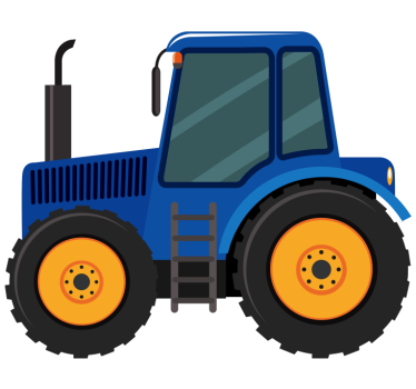 Sticker Mural Jouet Tracteur bleu - TenStickers
